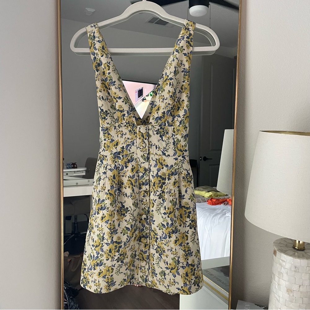 Lovers + Friends Deep V Floral Mini Dress